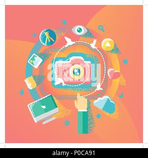 Photography And Internet Stock Vector