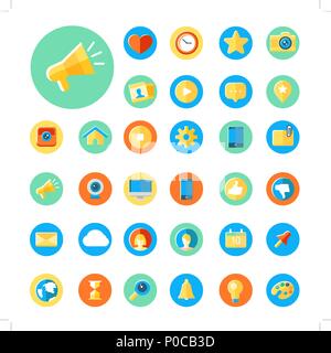 Social Media Icons Set Stock Vector