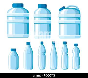 Plastic water bottles, realistic 3D mockup model set. Vector isolated  transparent liquid containers, sport drink, juice or mineral drinking water  bott Stock Vector Image & Art - Alamy