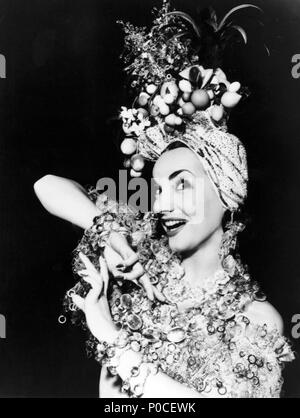 Original Film Title: THAT NIGHT IN RIO.  English Title: THAT NIGHT IN RIO.  Film Director: IRVING CUMMINGS.  Year: 1941.  Stars: CARMEN MIRANDA. Credit: 20TH CENTURY FOX / Album Stock Photo