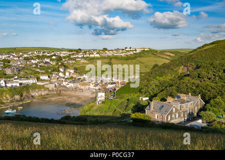 View over the fishing village of Port Isaac, Cornwall, England Stock Photo