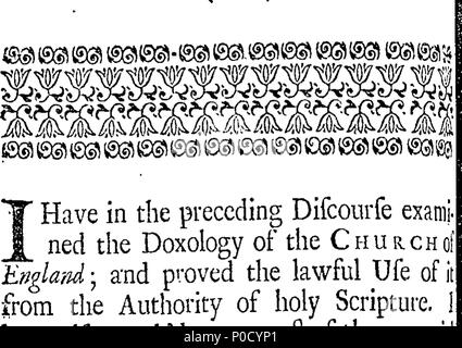 . English: Fleuron from book: A short essay or dissertation upon the doxology of the Church of England. 203 A short essay or dissertation upon the doxology of the Church of England. Fleuron T048158-7 Stock Photo