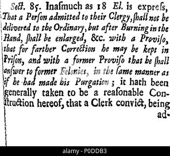 . English: Fleuron from book: A summary of the Crown-law, by way of abridgment of Serjeant Hawkins's Pleas of the Crown. By the same author. In two books. ... 211 A summary of the Crown-law, by way of abridgment of Serjeant Hawkins's Pleas of the Crown Fleuron T113011-4 Stock Photo