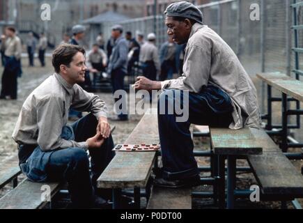 Original Film Title: THE SHAWSHANK REDEMPTION.  English Title: THE SHAWSHANK REDEMPTION.  Film Director: FRANK DARABONT.  Year: 1994.  Stars: MORGAN FREEMAN; TIM ROBBINS. Credit: CASTLE ROCK ENTERTAINMENT / WEINSTEIN, MICHAEL / Album Stock Photo