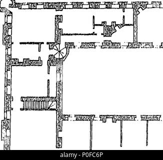 . English: Fleuron from book: Account of Hampton Court Palace. (From Lyson's Middlesex parishes.) 258 Account of Hampton Court Palace. (From Lyson's Middlesex parishes.) Fleuron T106164-6 Stock Photo