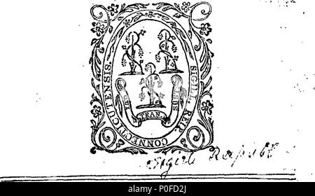 . English: Fleuron from book: Acts and laws of the state of Connecticut, in America. 259 Acts and laws of the state of Connecticut, in America. Fleuron W006810-2 Stock Photo