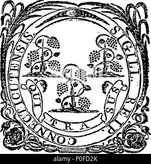 . English: Fleuron from book: Acts and laws of the state of Connecticut, in America. 259 Acts and laws of the state of Connecticut, in America. Fleuron W033320-1 Stock Photo