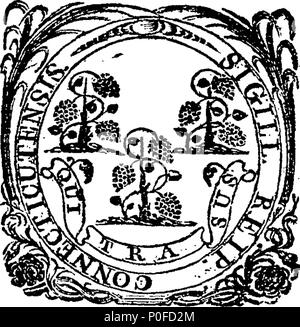 . English: Fleuron from book: Acts and laws of the state of Connecticut, in America. 259 Acts and laws of the state of Connecticut, in America. Fleuron W033320-4 Stock Photo