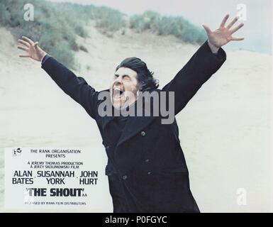Original Film Title: THE SHOUT.  English Title: THE SHOUT.  Film Director: JERZY SKOLIMOWSKI.  Year: 1978.  Stars: ALAN BATES. Copyright: Editorial inside use only. This is a publicly distributed handout. Access rights only, no license of copyright provided. Mandatory authorization to Visual Icon (www.visual-icon.com) is required for the reproduction of this image. Credit: UNIVERSAL PICTURES / Album Stock Photo
