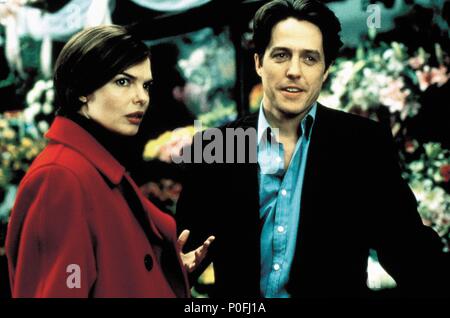 Original Film Title: MICKEY BLUE EYES.  English Title: MICKEY BLUE EYES.  Film Director: KELLY MAKIN.  Year: 1999.  Stars: HUGH GRANT; JEANNE TRIPPLEHORN. Credit: UNIVERSAL PICTURES / Album Stock Photo