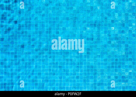 Swimming pool blue mosaic background Stock Photo