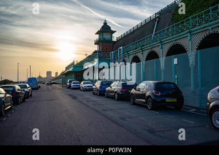 Victorian buildings on Madeira Drive in Brighton, East Sussex, England Stock Photo