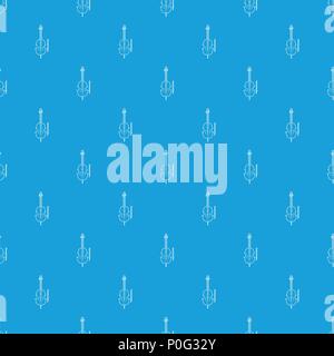 Violin pattern vector seamless blue Stock Vector