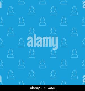 Priest pattern vector seamless blue Stock Vector