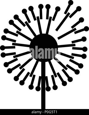 Forest dandelion icon, simple style Stock Vector