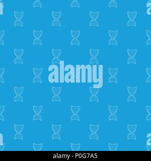 DNA strand pattern vector seamless blue Stock Vector