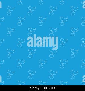 Music note pattern vector seamless blue Stock Vector