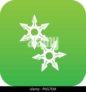 Ninja stars icon, simple black style Stock Vector