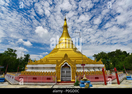 Myanmar Golden Temple in Lumbini, Nepal Stock Photo