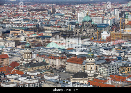 View over Berlin-Mitte, Berliner Dom, old museum, Germany, Stock Photo