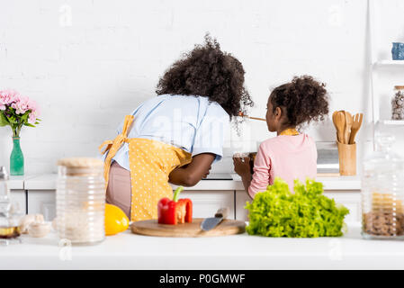 Black Kid Mom Kitchen Stock Photo by ©Rawpixel 193321706