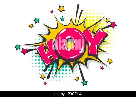 Hoy Hey Pop Art Comic Book Text Speech Bubble Stock Vector Image Art Alamy
