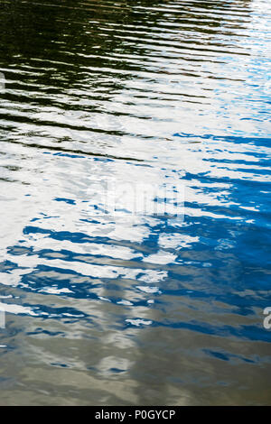 Waves in lake create abstract patterns; south central Florida; USA Stock Photo