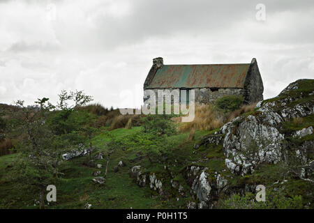 Old ruin in Irish Landscape, Connemara, County Galway, Republic of Ireland, Europe. Stock Photo