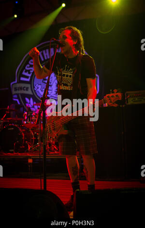 Olgiate Molgora (LC), 7th June. Less Than Jake performs live @ La Sbiellata Sanzenese.  © Davide Merli / Alamy Live News Stock Photo