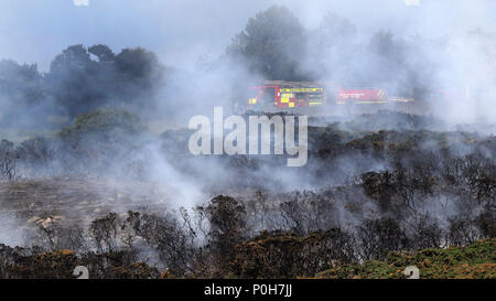 Howth Fire Works Firefighters battle a gorse fire at Howth Head in Dublin as the hot ...