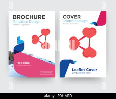 share png brochure flyer design template with abstract photo background, minimalist trend business corporate roll up or annual report Stock Vector