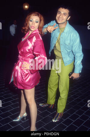 UNIVERSAL CITY, CA - SEPTEMBER 05: (L-R) Singers/musicians Lady Miss Kier and Dmitry Brill of Deee-Lite attend the Eighth Annual MTV Video Music Awards on September 5, 1991 at Universal Amphitheatre in Universal City, California. Photo by Barry King/Alamy Stock Photo Stock Photo