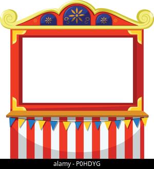 Circus theme blank banner  illustration Stock Vector