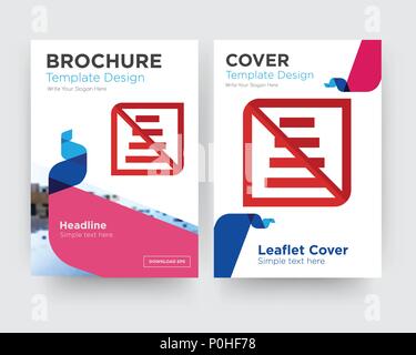 do not use staircase brochure flyer design template with abstract photo background, minimalist trend business corporate roll up or annual report Stock Vector
