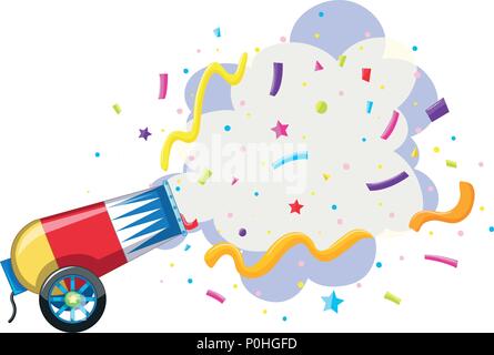 A Fantasy Cannon on White Background illustration Stock Vector