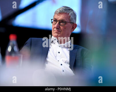 09 June 2018, Germany, Leipzig: Bernd Riexinger, chairman of The Left party, attends the national party conference of The Left party. Photo: Britta Pedersen/dpa Stock Photo