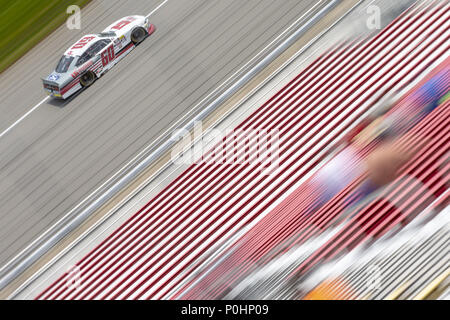 Brooklyn, Michigan, USA. 8th June, 2018. Austin Cindric (60) gets ready to practice for the LTi Printing 250 at Michigan International Speedway in Brooklyn, Michigan. Credit: Stephen A. Arce/ASP/ZUMA Wire/Alamy Live News Stock Photo
