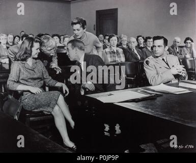 Original Film Title: ANATOMY OF A MURDER.  English Title: ANATOMY OF A MURDER.  Film Director: OTTO LUDWIG PREMINGER.  Year: 1959.  Stars: JAMES STEWART; BEN GAZZARA; EVE ARDEN. Credit: COLUMBIA PICTURES / Album Stock Photo