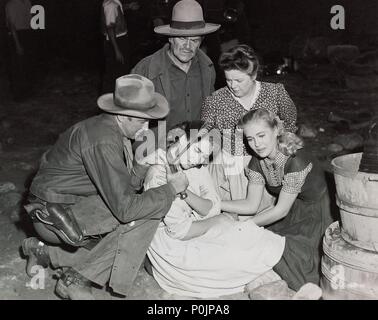 Original Film Title: BEND OF THE RIVER.  English Title: BEND OF THE RIVER.  Film Director: ANTHONY MANN.  Year: 1952.  Stars: JAMES STEWART; JULIE ADAMS. Credit: UNIVERSAL PICTURES / Album Stock Photo