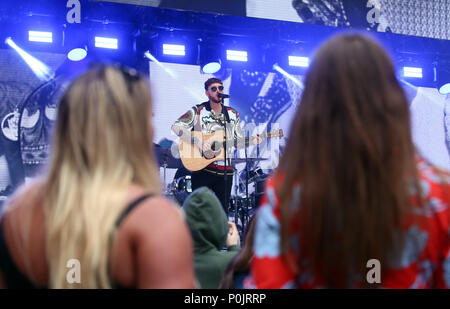 James Arthur on stage during Capital's Summertime Ball with Vodafone at