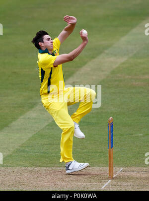 Australia's Jhye Richardson during the international friendly match at Lord's, London. Stock Photo