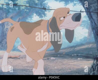 Original Film Title: THE FOX AND THE HOUND.  English Title: THE FOX AND THE HOUND.  Film Director: RICHARD RICH; BARRY BERMAN; ART STEVENS.  Year: 1981. Credit: WALT DISNEY PRODUCTIONS / Album Stock Photo