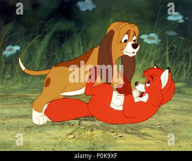 Original Film Title: THE FOX AND THE HOUND.  English Title: THE FOX AND THE HOUND.  Film Director: RICHARD RICH; BARRY BERMAN; ART STEVENS.  Year: 1981. Credit: WALT DISNEY PRODUCTIONS / Album Stock Photo