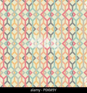 Vector illustration. Stylized texture with lines and squares. Pale colors. Stock Vector