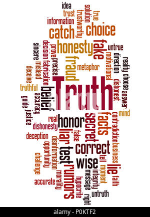 Truth, word cloud concept on white background. Stock Photo