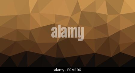 Dark to light brown, low poly vector gradient texture. Colorful polygonal illustration, good as a cell phone, marketing material, or website backgroun Stock Vector