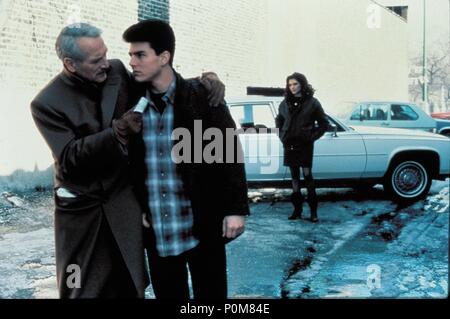 Original Film Title: THE COLOR OF MONEY.  English Title: THE COLOR OF MONEY.  Film Director: MARTIN SCORSESE.  Year: 1986.  Stars: TOM CRUISE; PAUL NEWMAN; MARY ELIZABETH MASTRANTONIO. Credit: TOUCHSTONE PICTURES / Album Stock Photo