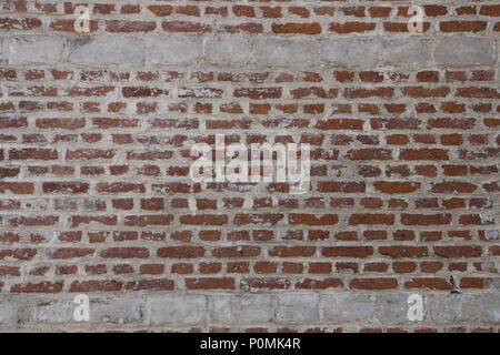 An old brick wall from a medieval house Stock Photo