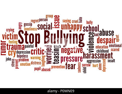 Stop bullying, word cloud concept on white background Stock Photo - Alamy