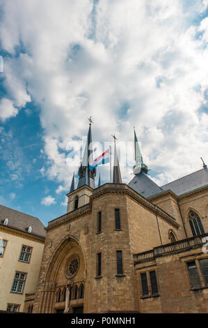 Notre-Dame Cathedral, Luxembourg City, Grand Duchy of Luxembourg Stock Photo